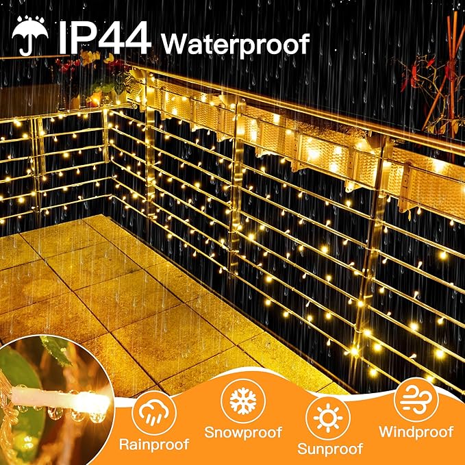 328 FT 1000 LED Christmas Lights Outdoor, Warm White Christmas Lights with Remote, 8 Modes String Lights Plug in Twinkle Fairy Light for Classroom Party Wedding Holiday Decor