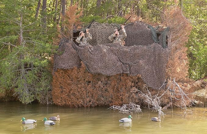 Reinforced Camouflage Netting | 3D Camo Nets, Waterproof & UV Protection, Silent Rip-Stop Fabric