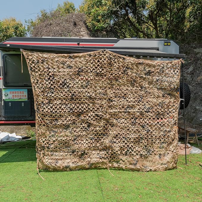 LOOGU Custom Woodland Camo Netting Camping Military Hunting Camouflage Net 6.5 x 10ft, 6.5 x 26ft, 10 x 10ft, 10 x 13ft, 10 x 16.5ft, 13 x 16.5ft, 16.5 x 20ft, 20 x 20ft