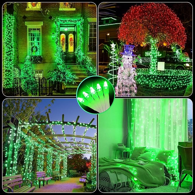 300LED 100FT Christmas String Lights, 8 Modes Fairy Lights Connectable, Indoor Outdoor LED String Lights with Timer & Memory for Christmas Tree Bedroom Yard Door Wedding Xmas Classroom Decor (Green)